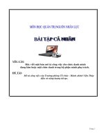 Bảng mô tả công việc phòng hành chính viện thủy điện và năng lượng tái tạo