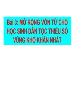 Bài giản tiếng việt cho học sinh dân tộc thiểu số  Bài 3 