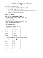 lýthuyết  bài tập  phát âm tiếng anh 7 mới nhất.