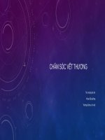 Bổ sung ngoài CHĂM sóc vết THƯƠNG 