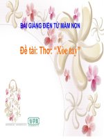 Bài giảng điện tử mầm non đề tài Thơ xòe tay (lớp Lá)
