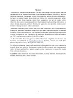 The purpose of online classroom project is to build a web application that supports teaching and learning for the business department in the eastern international university 