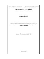 Đánh giá tình hình thực hiện dự án KFW7 tại tỉnh hoà bình 