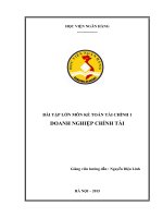 bài tập lớn môn kế toán tài chính 1 doanh nghiệp chính tài 