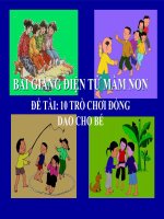 Bài giảng điện tử mầm non đề tài 10 Trò chơi đồng dao cho bé (lớp Lá)