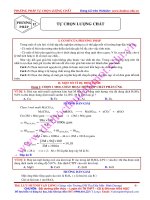 Hướng dẫn Giải nhanh đề thi hóa  12 TU CHON LUONG CHAT 