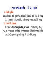 PHƯƠNG PHÁP THĂNG HOA