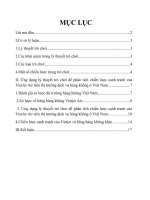 Ứng dụng lý thuyết trò chơi để phân tích chiến lược cạnh tranh của vietjet air trên thị trường dịch vụ hàng không ở việt nam 