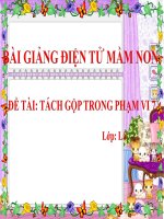 Bài giảng điện tử mầm non đề tài Tách gộp trong phạm vi 7 (lớp Lá)