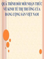quá trình đổi mới nhận thức về kinh tế thị trường của đảng cộng sản việt nam 
