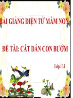Bài giảng điện tử mầm non đề tài Cắt dán con bướm (lớp Lá)