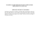 tác động của hội nhập kinh tế quốc tế đến sự phát triển kinh tế của việt nam 