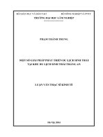 Một số giải pháp phát triển du lịch sinh thái tại khu du lịch sinh thái tràng an 