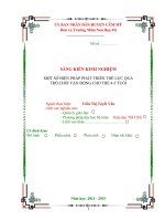 SKKN mầm non một số BIỆN PHÁP PHÁT TRIỂN THỂ lực QUA trò chơi vận động cho trẻ 4   5 tuổi  doc 