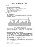 báo cáo thí nghiệm bộ nhám bề mặt 