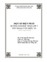 Một số biện pháp hướng dẫn học sinh lớp 2 viết đoạn văn miêu tả 