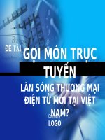 gọi món trực tuyến làn sóng thương mại điện tử mới tại việt nam 