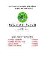 MÔN hóa PHÂN TÍCH DỤNG cụ 
