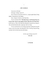 Giải pháp nâng cao chất lượng đội ngũ cán bộ cấp xã làm công tác nông nghiệp tại huyện thiệu hóa, tỉnh thanh hóa 