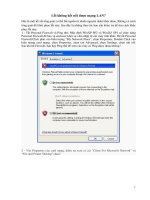 Lỗi không kết nối được mạng LAN?