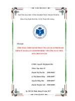 tính toán, thiết kế bể phản ứng sản xuất protease kiềm từ bacillus licheniformic với công suất (nhà máy) 200 tấn năm 