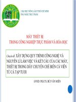 xây dựng quy trình công nghệ và nguyên lí làm việc và kết cấu của các máy, thiết bị trong dây chuyển chế biến cá viên từ cá tạp tươi 