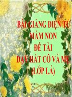 Bài giảng điện tử mầm non đề tài Dạy hát cô và mẹ (lớp Lá)
