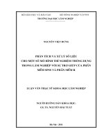 Phân tích một số mô hình thí nghiệm thông dụng trong lâm nghiệp với sự trợ giúp của phần mềm spss và phần mềm r 