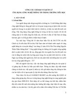 CÔNG tác CHỈ đạo và QUẢN lý ỨNG DỤNG CÔNG NGHỆ THÔNG TIN TRONG TRƯỜNG TIỂU học 