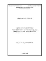 Một số giải pháp góp phần phát triển giống lúa QR1 trên địa bàn huyện yên khánh   tỉnh ninh bình 