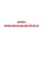 PHƯƠNG PHÁP XÁC ĐỊNH HỢP CHẤT HỮU CƠ