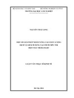 Một số giải pháp nhằm nâng cao chất lượng dịch vụ khách hàng tại chuỗi siêu thị điện máy mediamart 