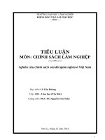 Tiểu luận môn chính sách phát triển nông lâm nghiệp (2) 