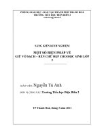 MỘT số BIỆN PHÁP về GIỮ vở SẠCH – rèn CHỮ đẹp CHO học SINH lớp 5 