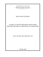 Dạy học văn thuyết minh trong chương trình trung học phổ thông từ định hướng so sánh đối chiếu (tt) 