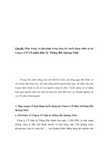 Thực trạng về hoạt động tuyển dụng tại công ty CP điện tử thắng bắc quảng ninh 