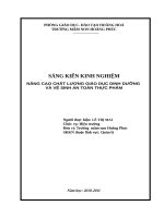 NÂNG CAO CHẤT LƯỢNG GIÁO dục DINH DƯỠNG và vệ SINH AN TOÀN THỰC PHẨM 
