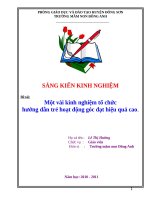 Một vài kinh nghiệm tổ chức hướng dẫn trẻ hoạt động góc đạt hiệu quả cao 