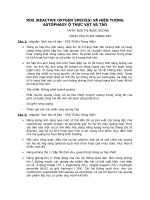 ROS (REACTIVE OXYGEN SPECIES) VÀ HIỆN TƯỢNG AUTOPHAGY ở THỰC vật VÀ TẢO 