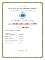 thiết kế quá trình ly tâm loại sinh khối 