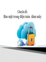 Bảo mật trong điện toán  đám mây 