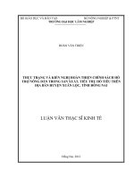 Thực trạng và kiến nghị hoàn thiện chính sách hỗ trợ nông dân trong sản xuất, tiêu thụ hồ tiêu trên địa bàn huyện xuân lộc, tỉnh đồng nai 