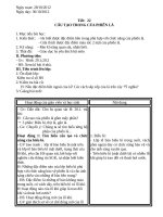 Giáo án sinh 6 tuần 11 