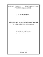 Một số giải pháp chủ yếu xây dựng nông thôn mới tại xã chuyên mỹ   phú xuyên   hà nội 