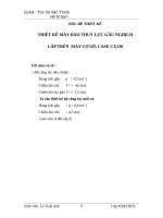 THIẾT kế máy đào THUỶ lực gầu NGHỊCH (3) 