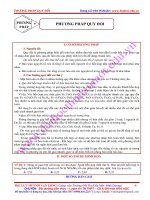 Hướng dẫn Giải nhanh đề thi hóa  7 QUY DOI 