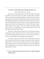 Thực trạng và những khó khăn, bất cập khi thực hiện công tác đào tạo và phát triển NNL ở các doanh nghiệp nhà nước