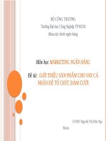 giới thiệu sản phẩm cho vay cá nhân để tổ chức đám cưới 