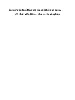 Các công cụ tạo động lực của xí nghiệp xe bus a với nhân viên lái xe , phụ xe của xí nghiệp 