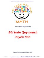Bài toán thực tế quy về hệ bất phương trình bậc nhất 2 ẩn   nguyễn bá hoàng 